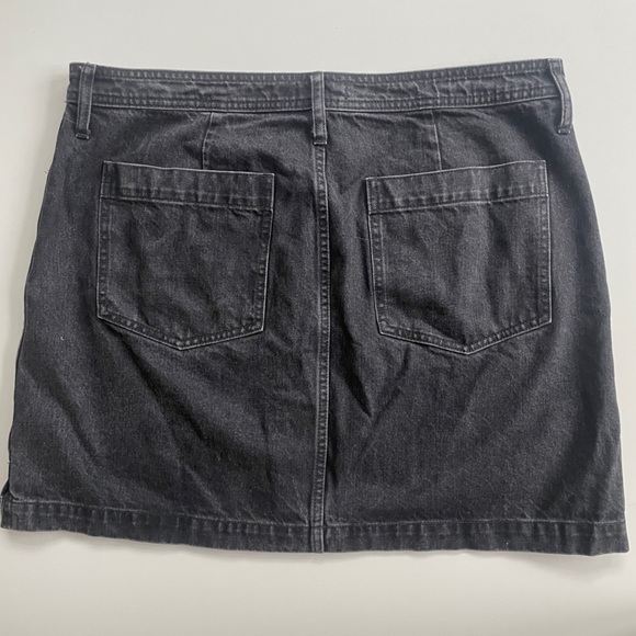 MADEWELL PLUS SIZE High Rise Washed Black Denim Skirt - Picture 3 of 4